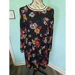 Taylor & Sage Black Floral Medium Dress new with tags